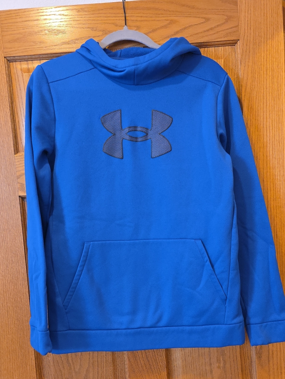 Under Armour Royal Blue Pullover Hoodie with Black Logo
